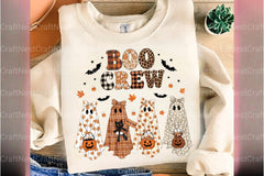 Boo Crew Patchwork Ghost Clipart Bundle - CraftNest - Digital Crafting and Art