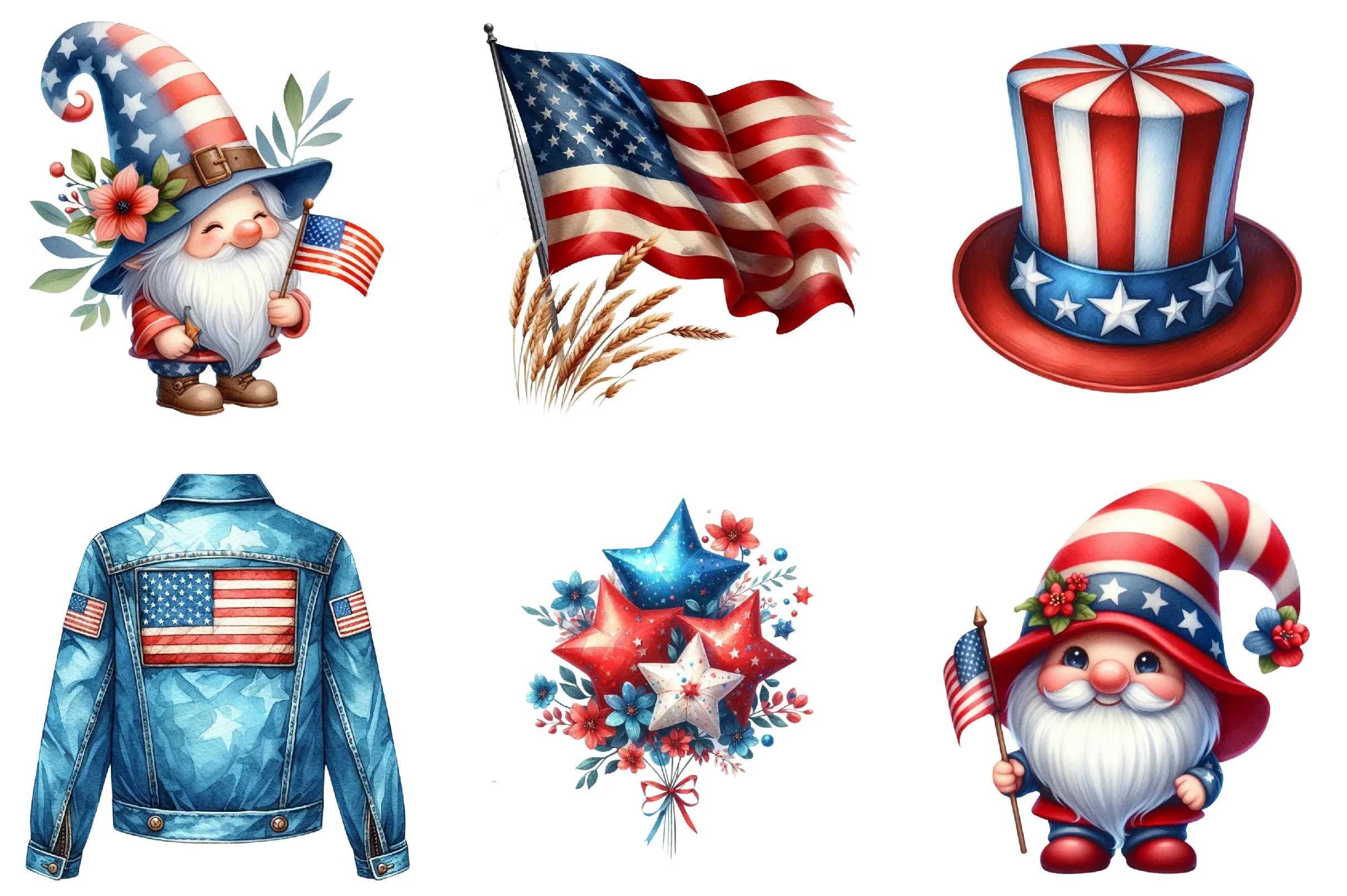 4th of July Independence Day Clipart Bundle - CraftNest - Digital Crafting and Art
