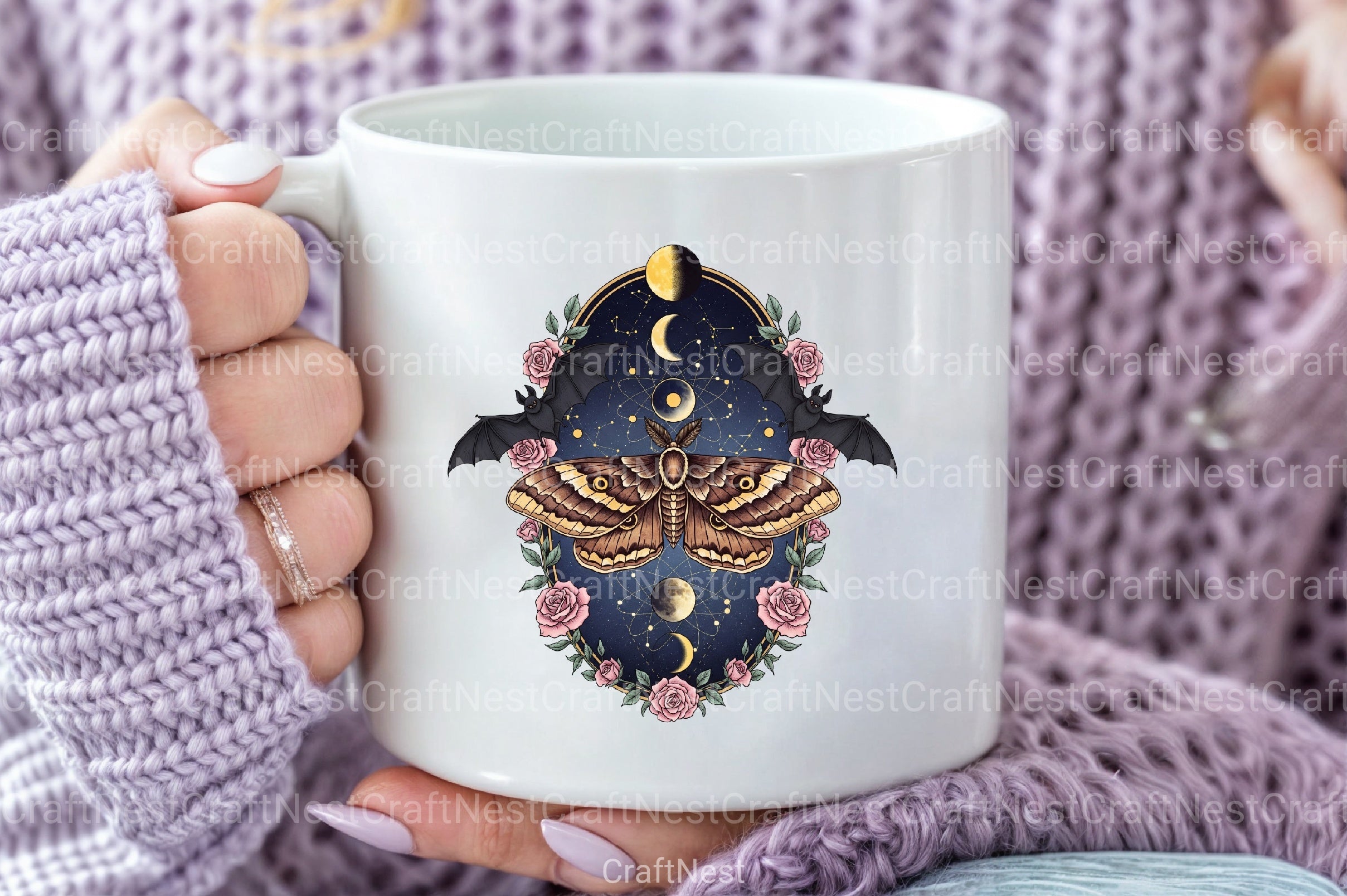 Gothic Moth Art Clipart Bundle - CraftNest - Digital Crafting and Art