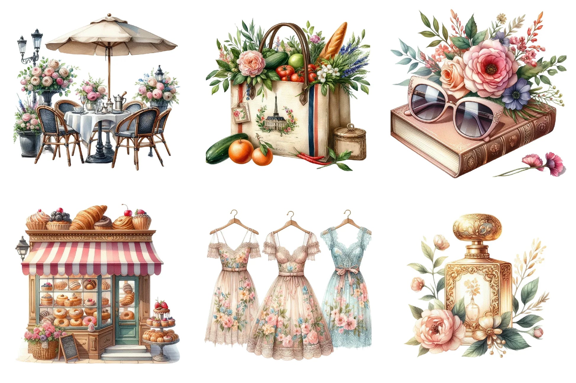 Parisian Summer Clipart Bundle - CraftNest - Digital Crafting and Art