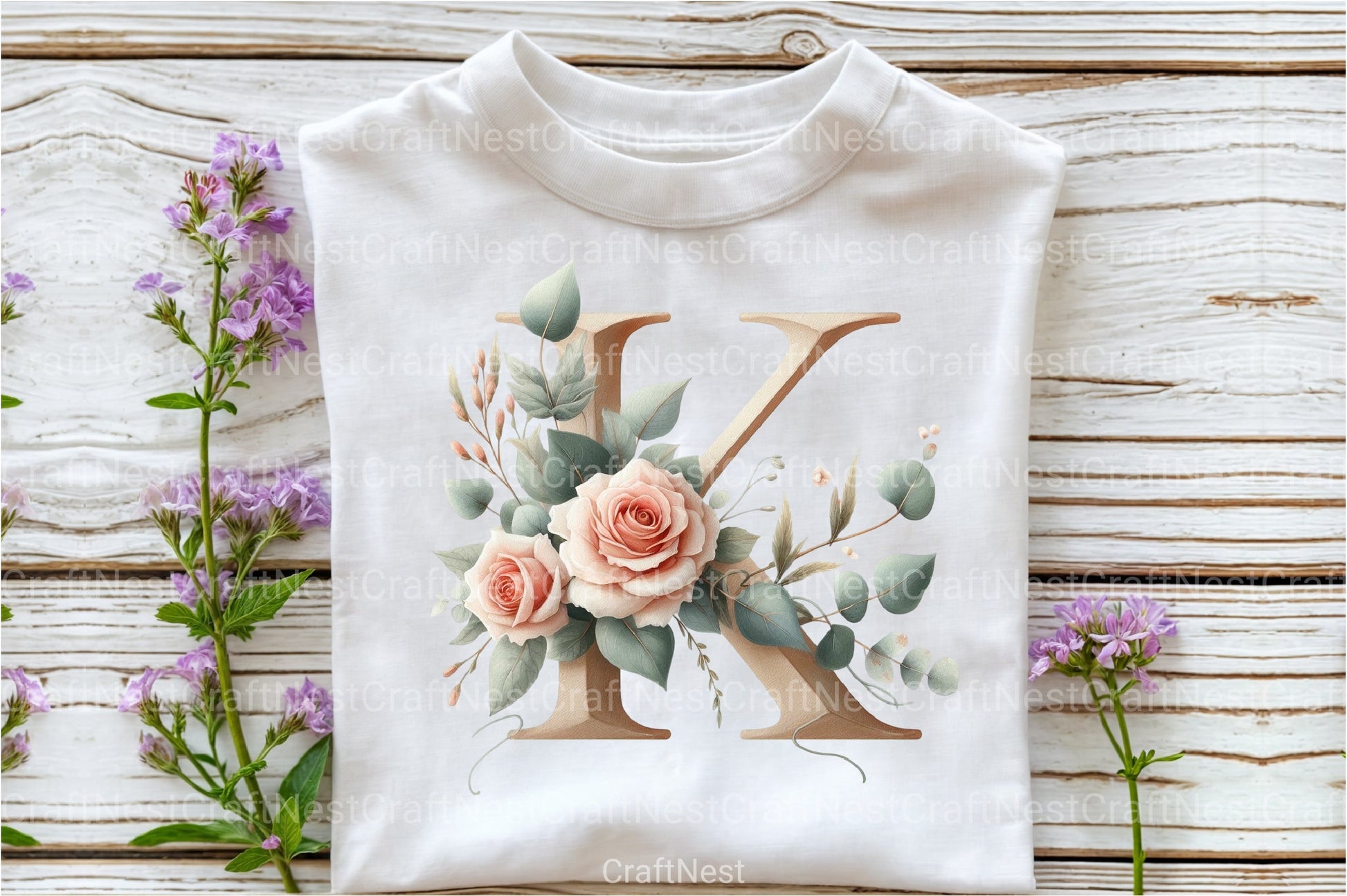 Floral Alphabet Clipart Bundle 13 - CraftNest - Digital Crafting and Art