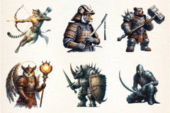 Epic Warrior Animals Clipart Bundle - CraftNest - Digital Crafting and Art