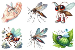 Mosquitoes Clipart Bundle - CraftNest - Digital Crafting and Art
