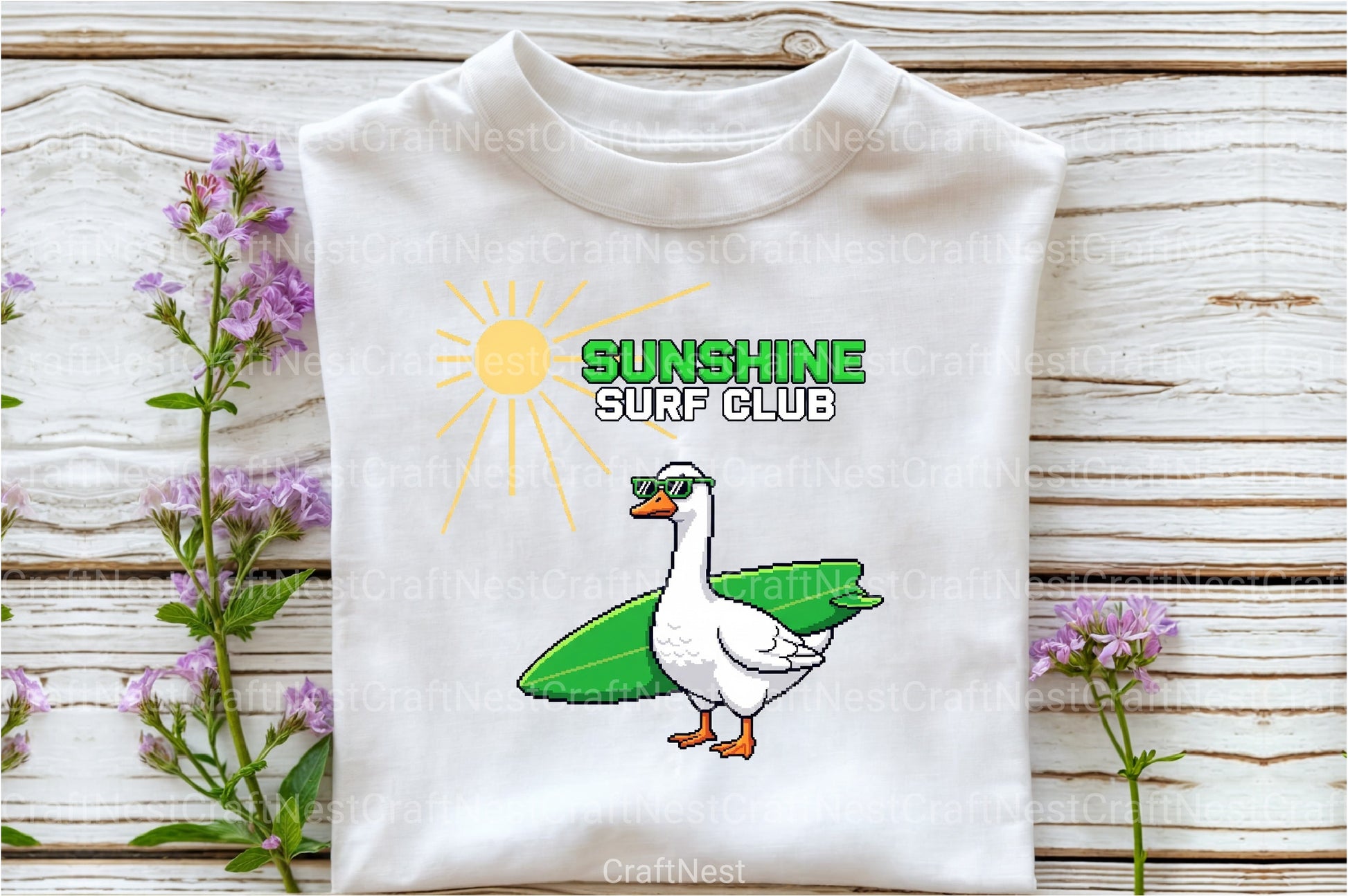 Blocky Style Funny Summer Goose Clipart Bundle 8 - CraftNest - Digital Crafting and Art