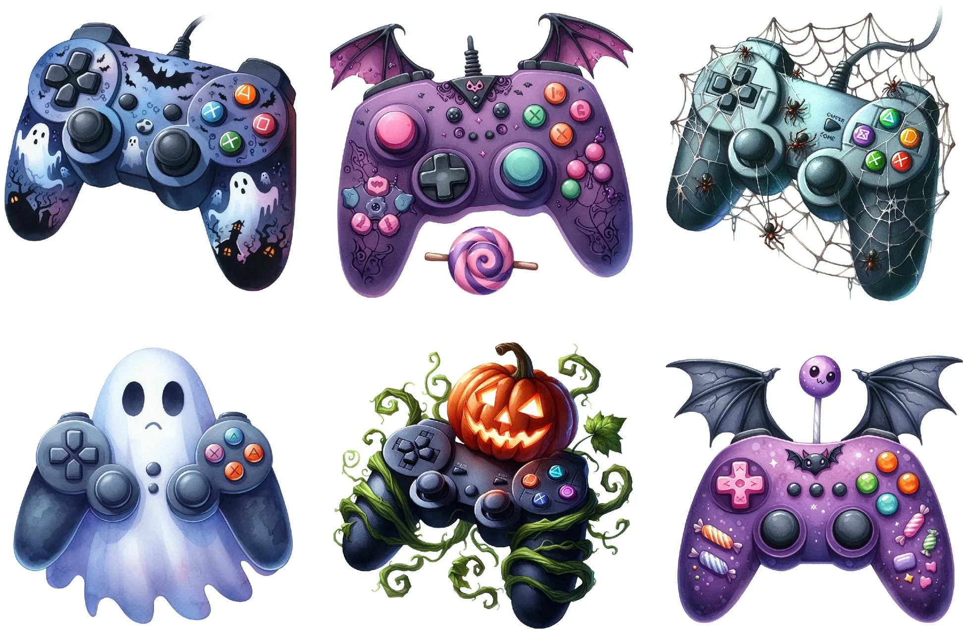 Halloween Gaming Controllers Clipart Bundle - CraftNest - Digital Crafting and Art
