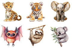 Cute Safari Animals Jungle Clipart Bundle - CraftNest - Digital Crafting and Art