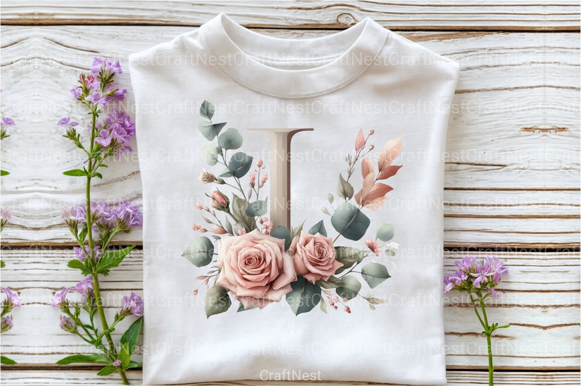 Floral Alphabet Clipart Bundle 34 - CraftNest - Digital Crafting and Art