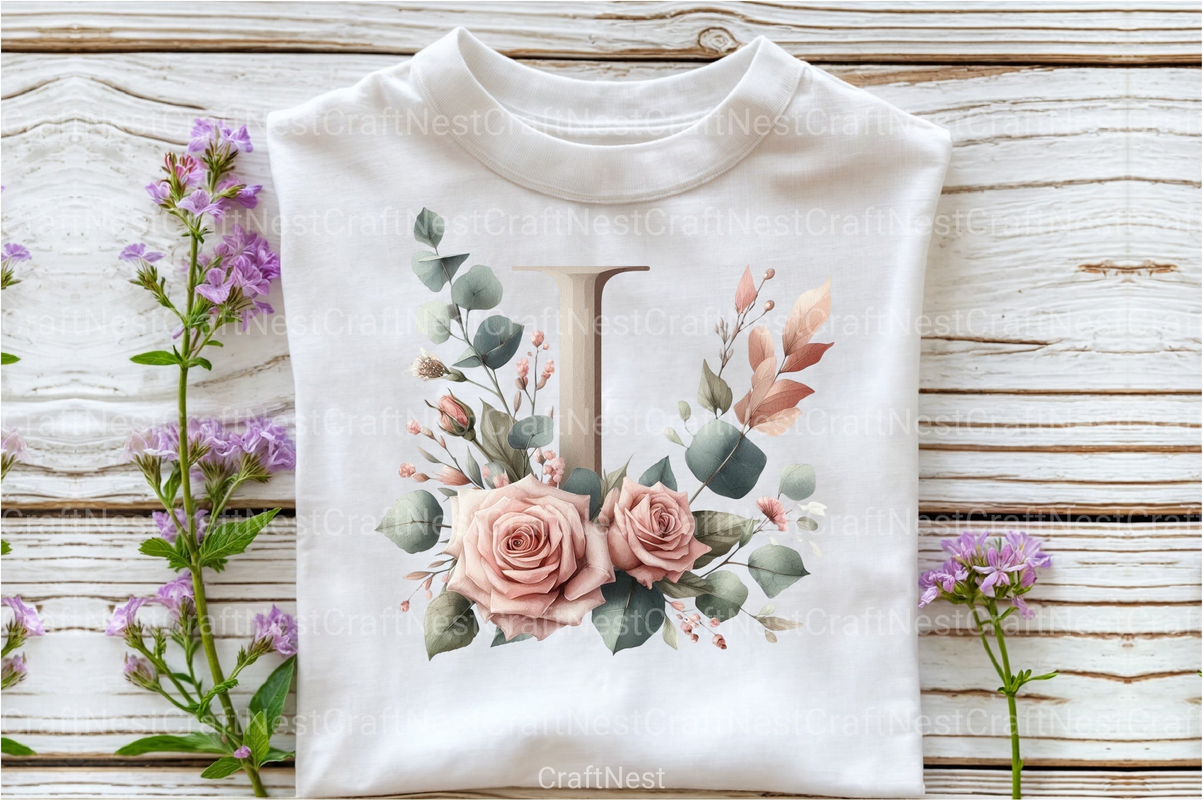 Floral Alphabet Clipart Bundle 34 - CraftNest - Digital Crafting and Art