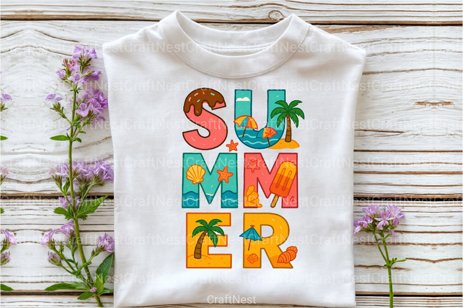 Summer Clipart Bundle: Vibrant Seasonal Graphics - CraftNest - Digital Crafting and Art