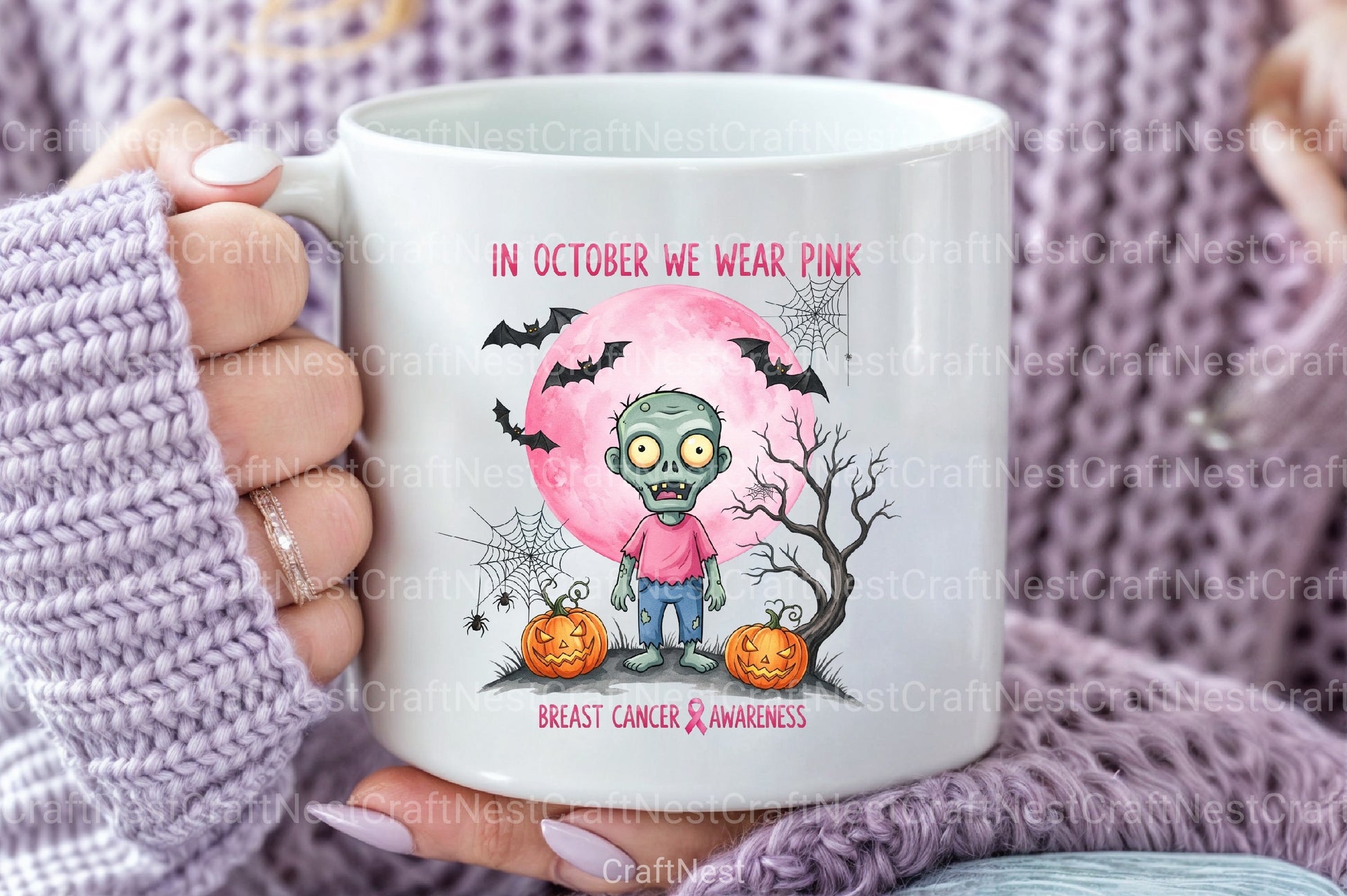 Halloween Breast Cancer Clipart Bundle 4 - CraftNest - Digital Crafting and Art