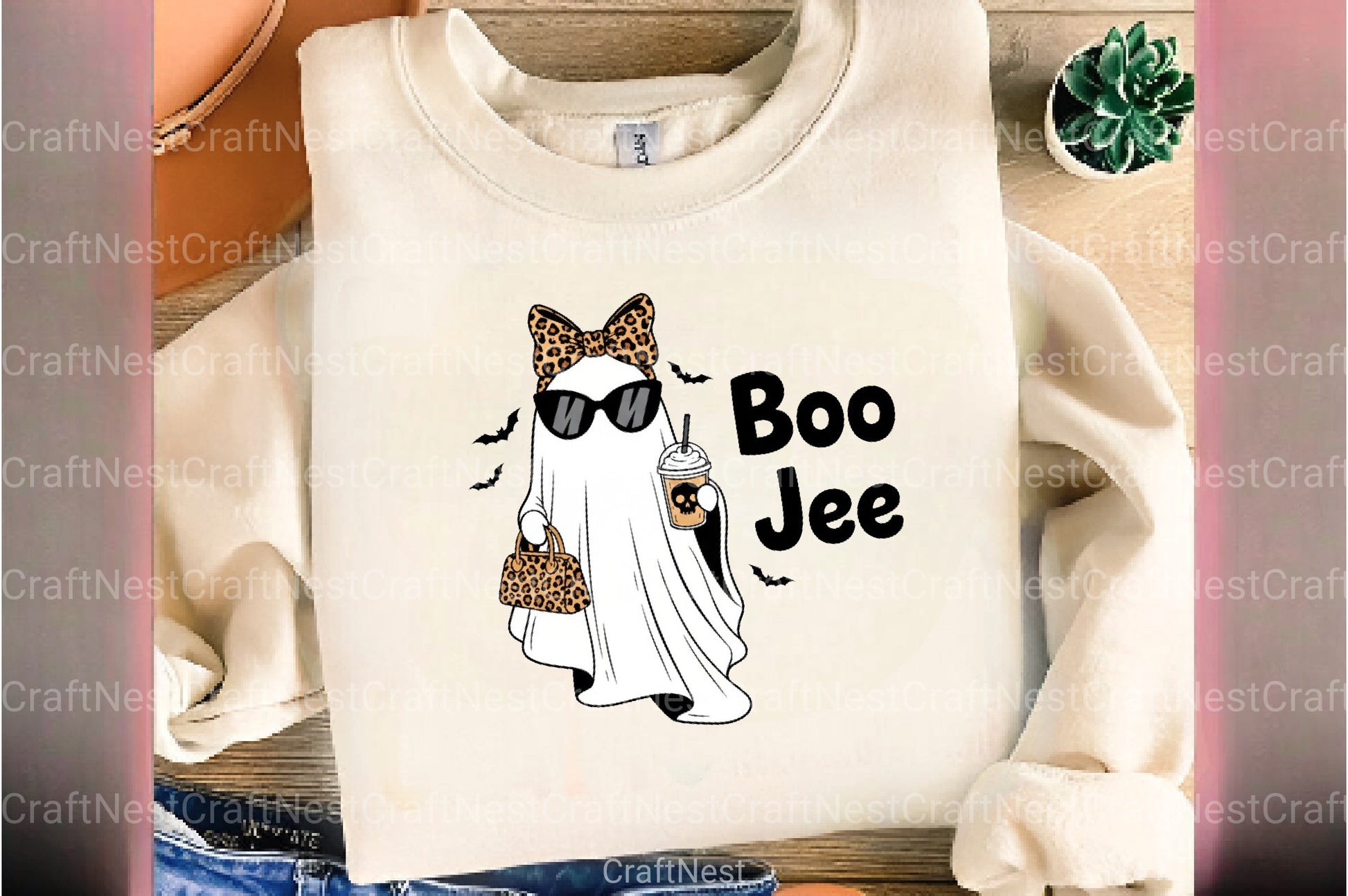 Halloween Boo Jee Ghost Clipart Bundle - CraftNest - Digital Crafting and Art