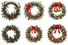 Christmas Wreath Clipart Bundle 99 - CraftNest - Digital Crafting and Art