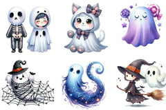 Halloween Ghost Clipart Bundle - CraftNest - Digital Crafting and Art