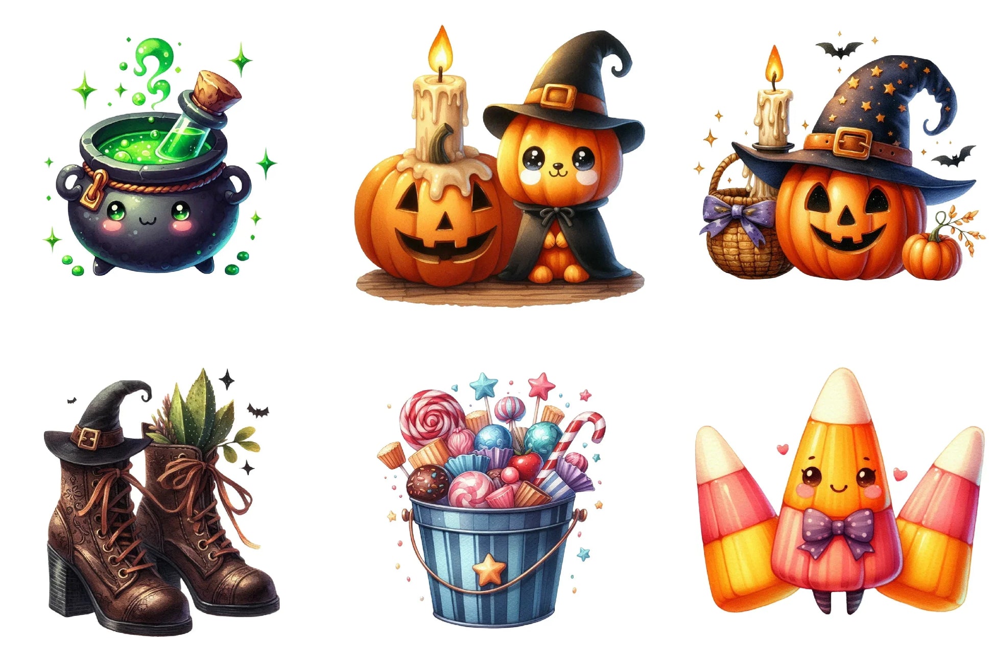 Cute Halloween Clipart Bundle - CraftNest - Digital Crafting and Art