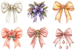 Coquette Christmas Bow Clipart Bundle - CraftNest - Digital Crafting and Art