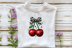Trendy Checkered Bow & Cherry Clipart Bundle - CraftNest - Digital Crafting and Art