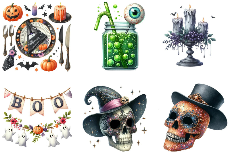 Halloween Party Clipart Bundle - CraftNest - Digital Crafting and Art