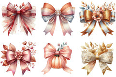 Autumn Coquette Bows Clipart Bundle - CraftNest - Digital Crafting and Art