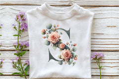 Floral Alphabet Clipart Bundle 8 - CraftNest - Digital Crafting and Art