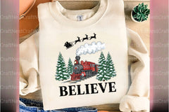 Believe North Pole Train Christmas Clipart Bundle - CraftNest - Digital Crafting and Art