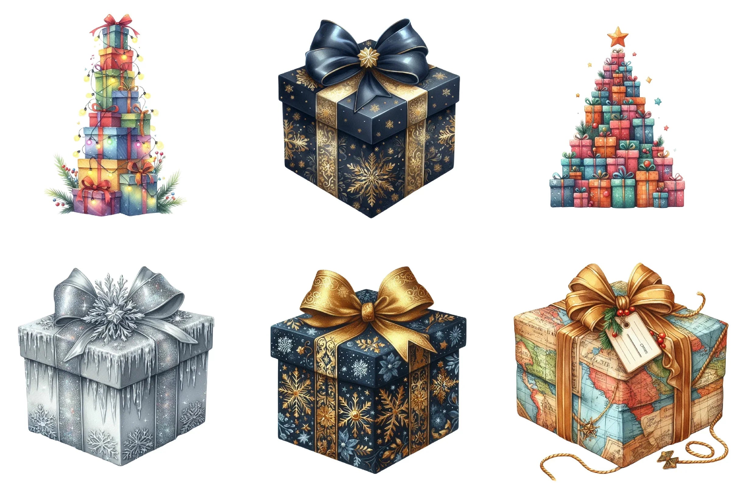 Christmas Gifts Clipart Bundle - CraftNest - Digital Crafting and Art
