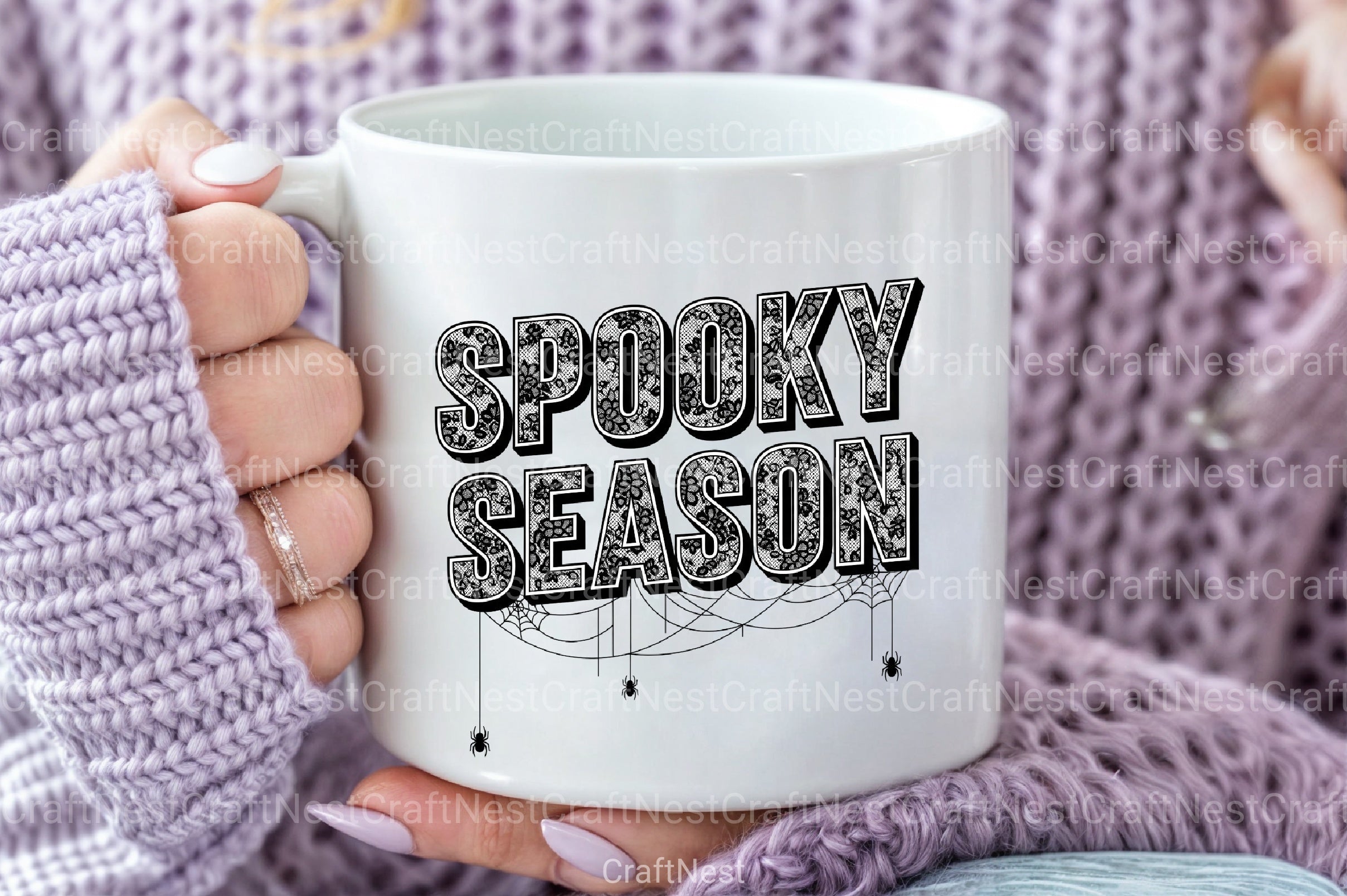 Spooky Season Lace Halloween Gothic Clipart Bundle - CraftNest - Digital Crafting and Art