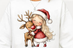 Cute Christmas Girls Clipart Bundle - CraftNest - Digital Crafting and Art