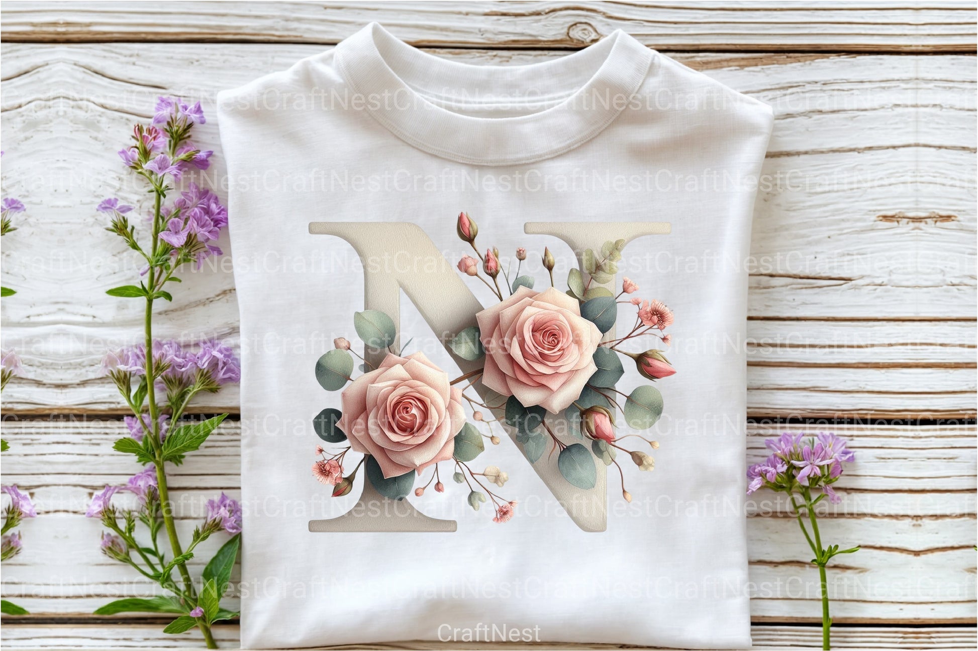 Floral Alphabet Clipart Bundle 15 - CraftNest - Digital Crafting and Art