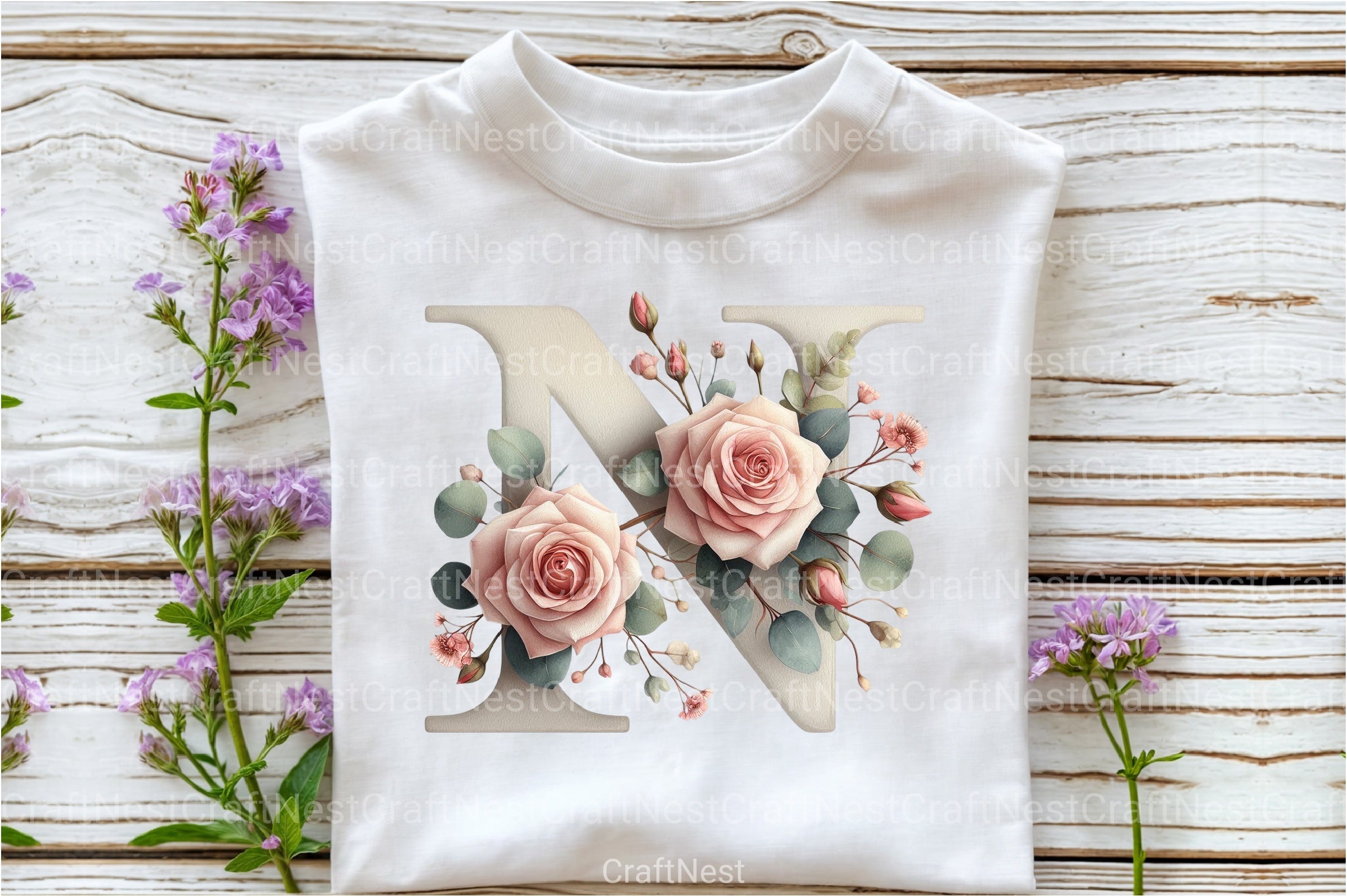 Floral Alphabet Clipart Bundle 15 - CraftNest - Digital Crafting and Art