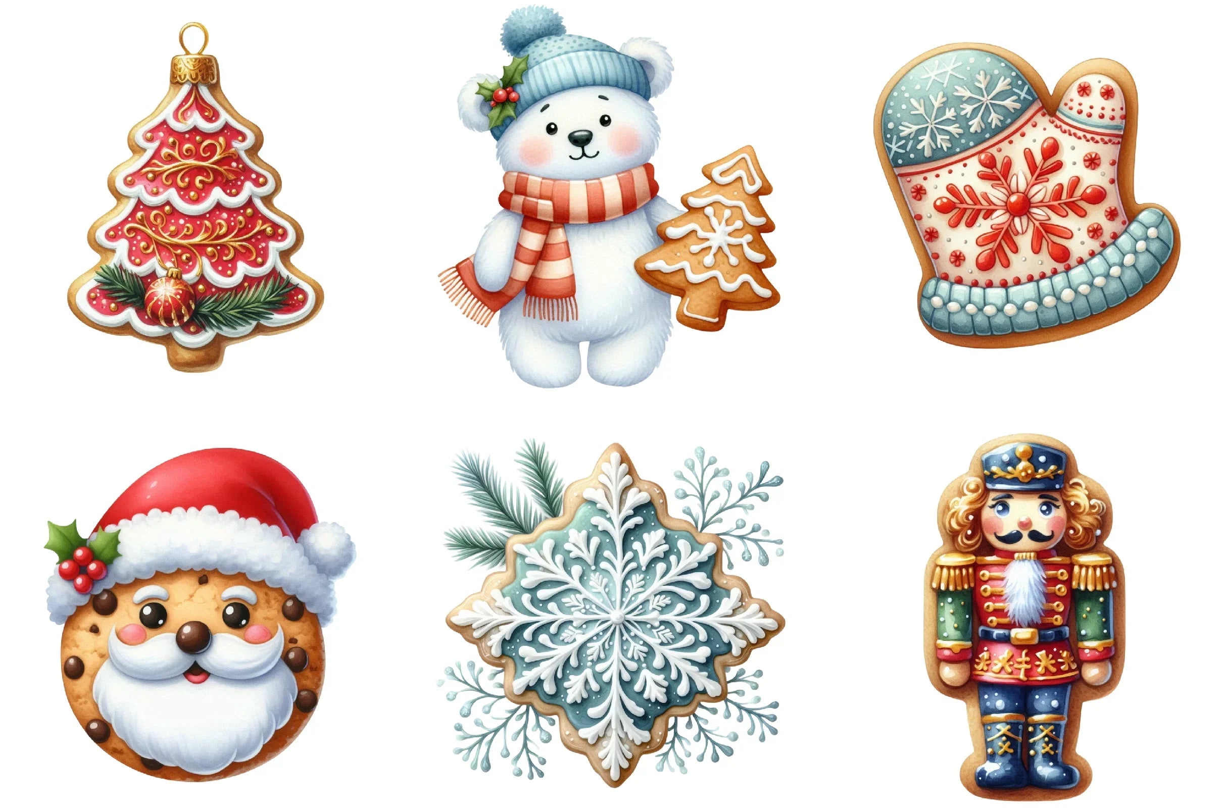 Christmas Cookie Clipart Bundle - CraftNest - Digital Crafting and Art