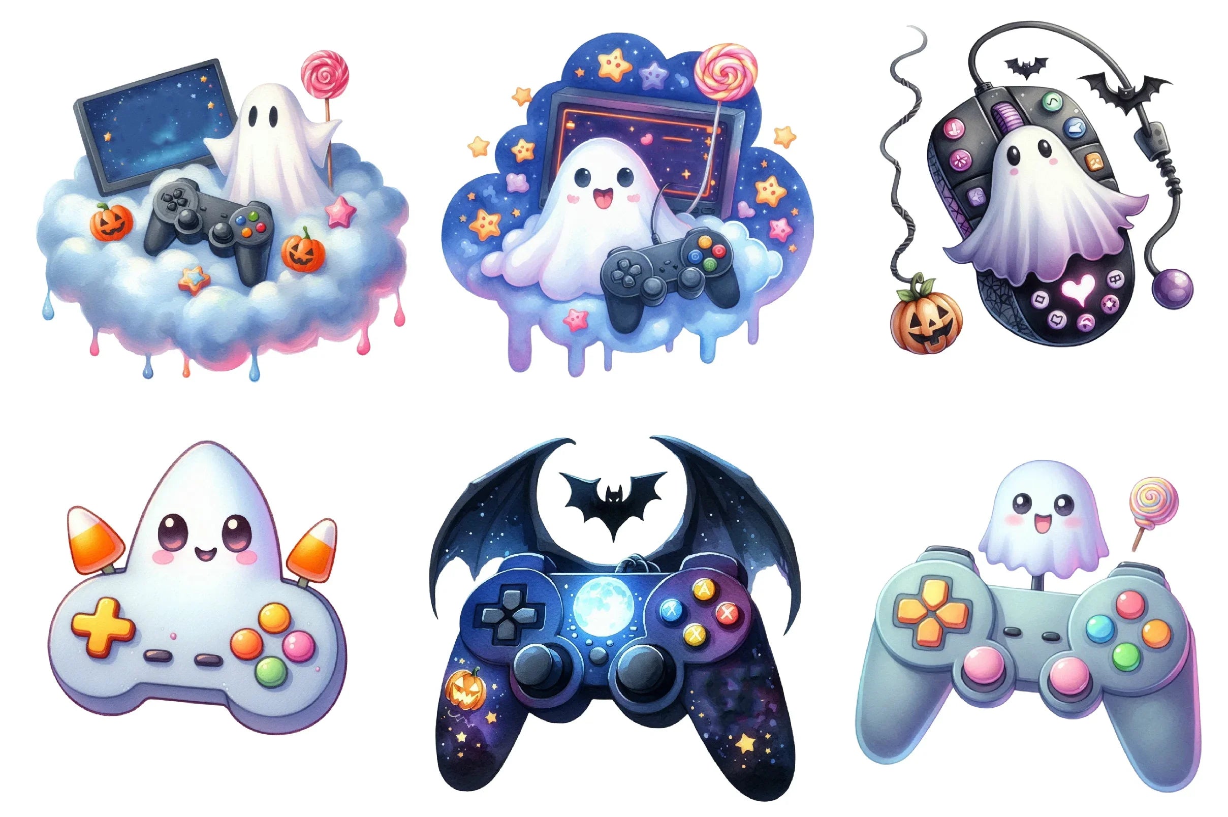 Halloween Gaming Controllers Clipart Bundle - CraftNest - Digital Crafting and Art