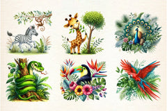 Jungle Animal Clipart Bundle - CraftNest - Digital Crafting and Art
