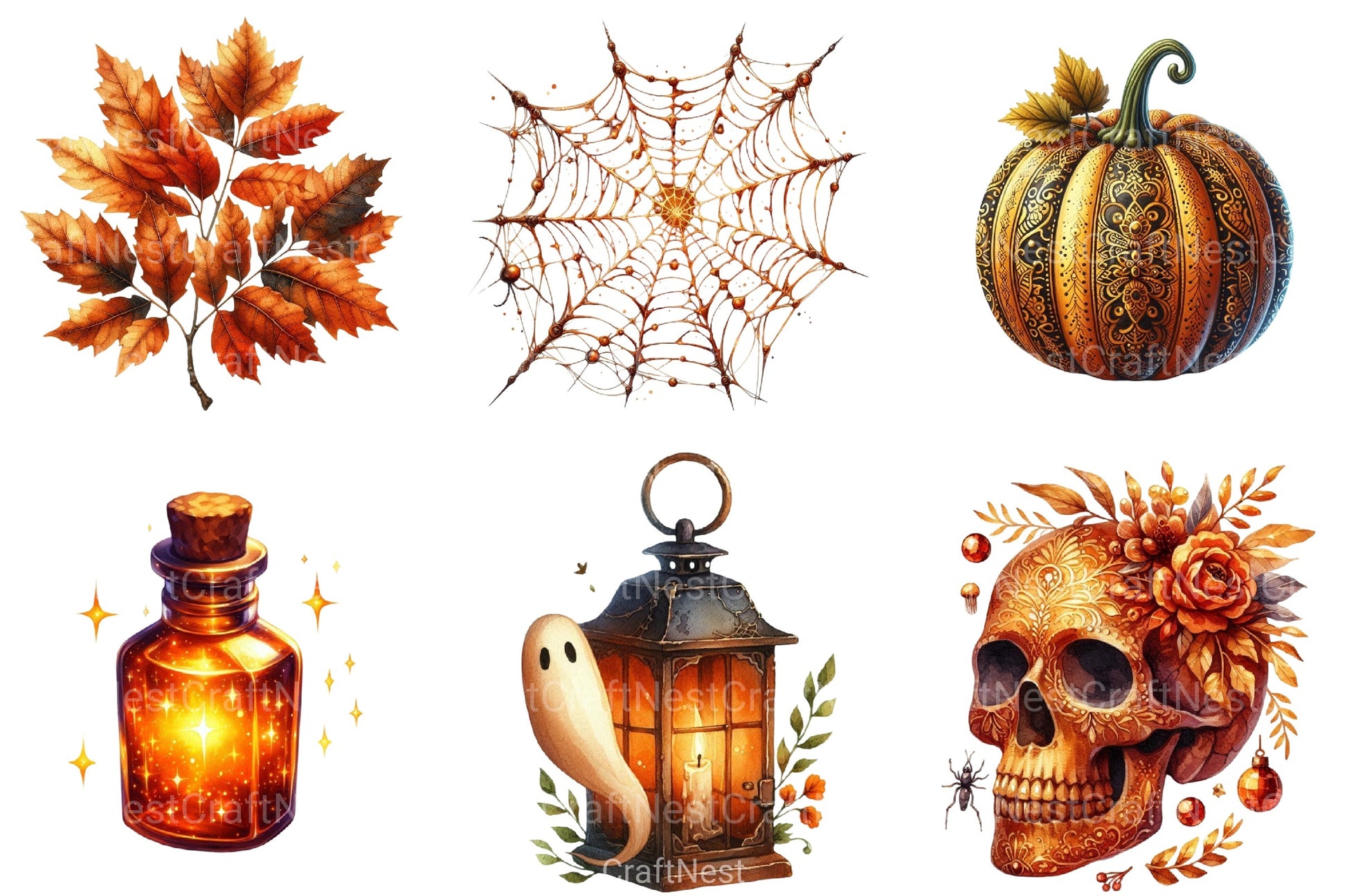 Amber Halloween Clipart Bundle - CraftNest - Digital Crafting and Art
