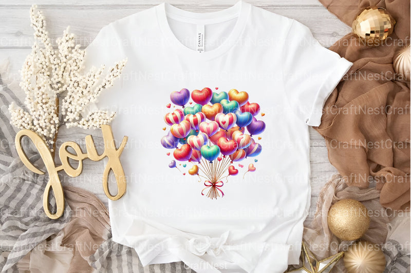 Valentine Heart Balloons Clipart Bundle 4 - CraftNest - Digital Crafting and Art