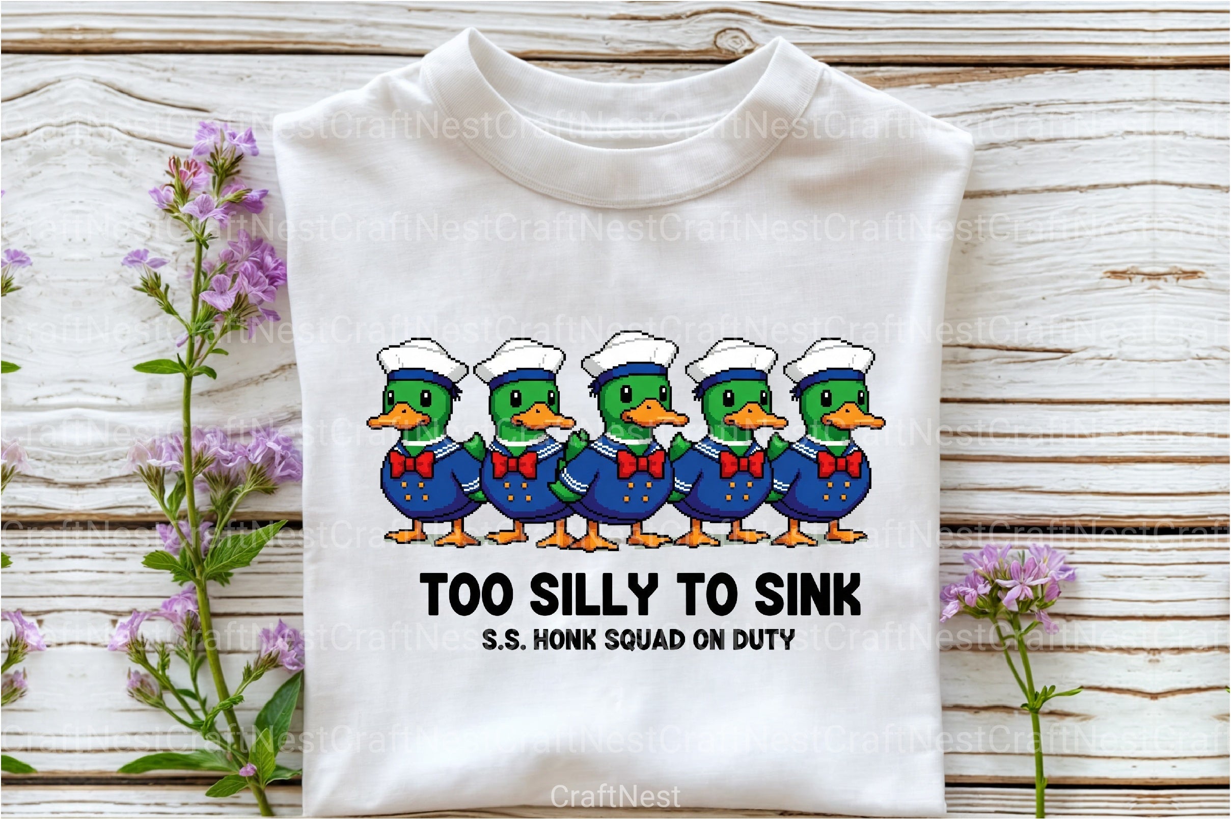 Blocky Style Funny Summer Goose Clipart Bundle 167 - CraftNest - Digital Crafting and Art