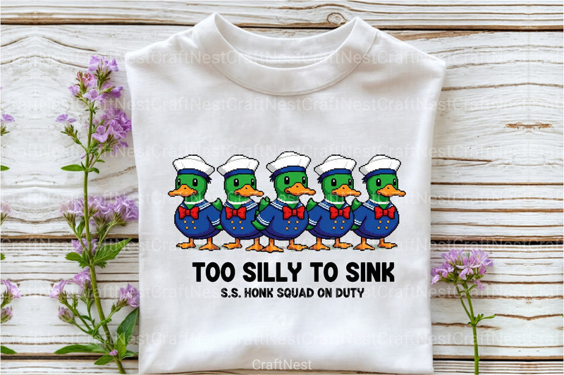 Blocky Style Funny Summer Goose Clipart Bundle 167 - CraftNest - Digital Crafting and Art