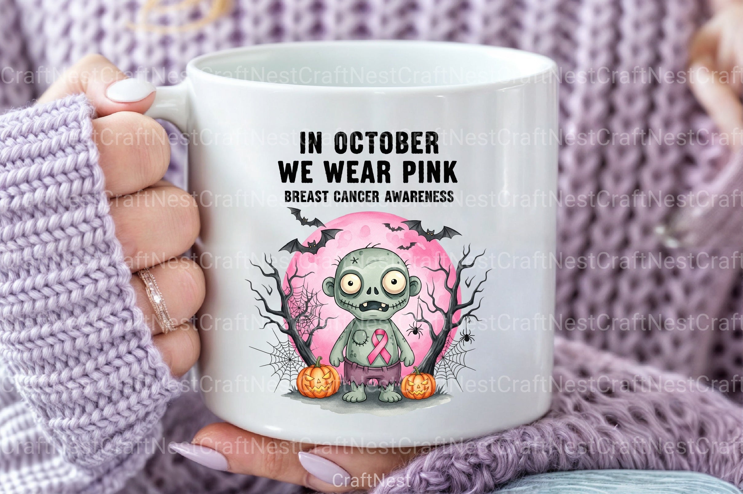 Halloween Breast Cancer Clipart Bundle 3 - CraftNest - Digital Crafting and Art