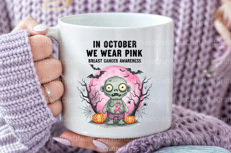 Halloween Breast Cancer Clipart Bundle 3 - CraftNest - Digital Crafting and Art