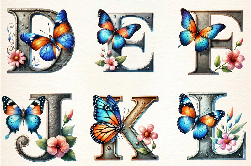 Spring Alphabet Clipart Bundle - CraftNest - Digital Crafting and Art