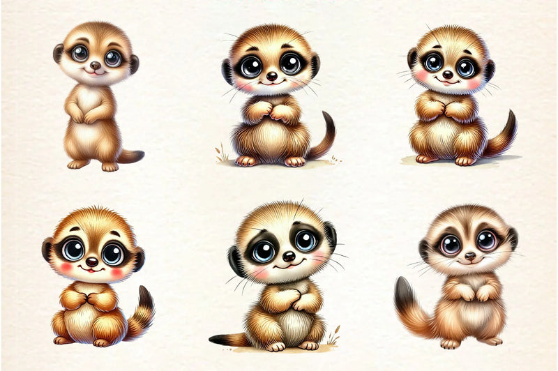 Kawaii Safari Animal Clipart Bundle - CraftNest - Digital Crafting and Art