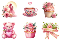 Pink Mother's Day Clipart Bundle - CraftNest - Digital Crafting and Art