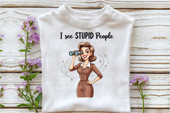 Sarcastic Funny Girl Can't Adult Today Clipart Bundle 9 - CraftNest - Digital Crafting and Art