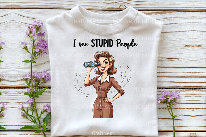 Sarcastic Funny Girl Can't Adult Today Clipart Bundle 9 - CraftNest - Digital Crafting and Art