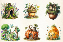 Spring Fairy House Clipart Bundle - CraftNest - Digital Crafting and Art