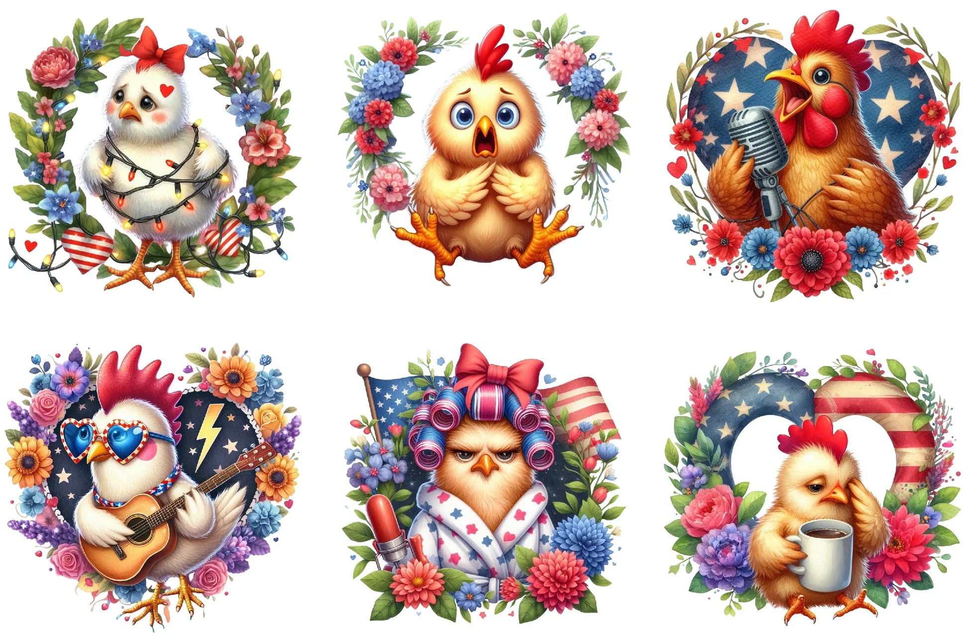 Crazy Chicken Clipart Bundle - CraftNest - Digital Crafting and Art