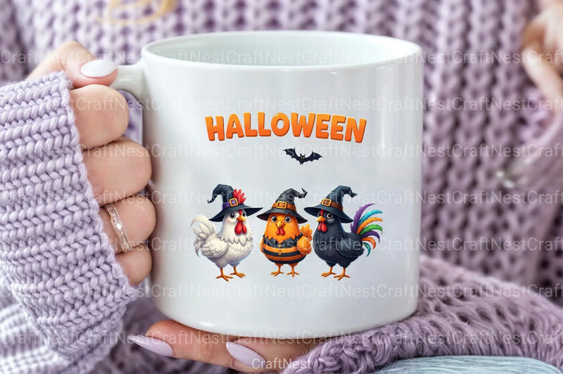 Halloween Chickens Graphic Clipart Bundle - CraftNest - Digital Crafting and Art