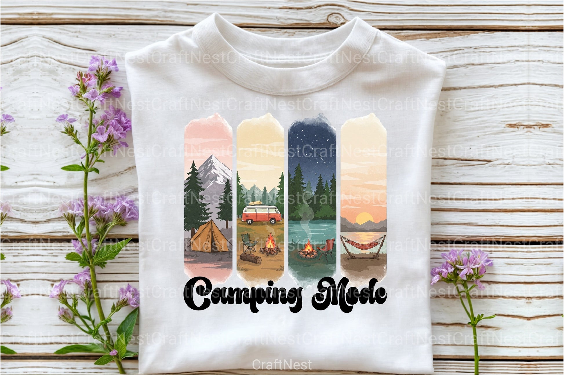 Camping Brushstroke Clipart Bundle 2 - CraftNest - Digital Crafting and Art