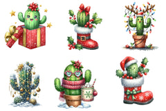 Christmas Cactus Clipart Bundle 4 - CraftNest - Digital Crafting and Art