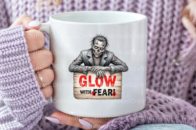 Glow With Fear: Zombie Design Clipart Bundle - CraftNest - Digital Crafting and Art
