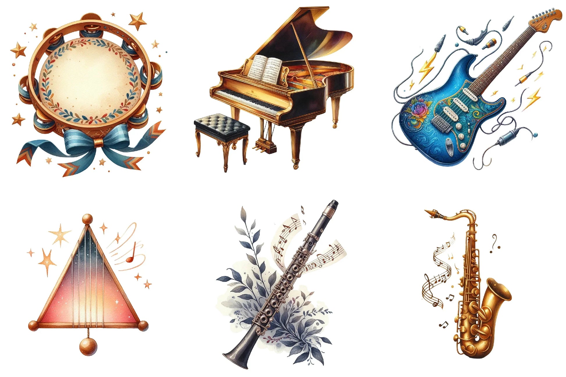 Musical Instrument Clipart Bundle - CraftNest - Digital Crafting and Art